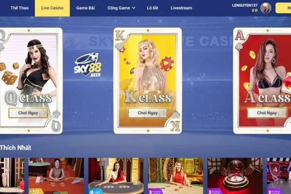 Live Casino tại nhà cái hỗ trợ các Dealer xinh đẹp